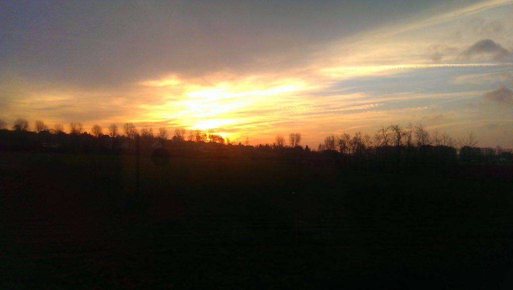 widok z okna pociągu