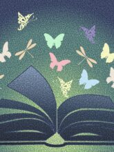 Dzień opowiadania Bajek - magiczna książka i motyle